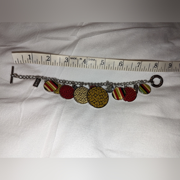 COACH Enamel Logo Charms Chain Necklace and Bracelet Set LNC - Picture 15 of 15